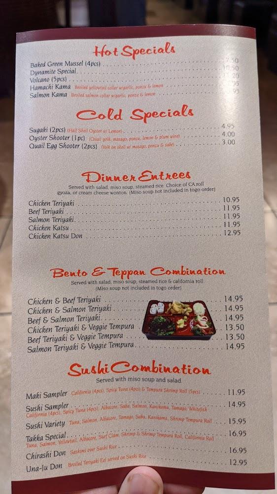 Takka Sushi Bar & Grill Menu image 4